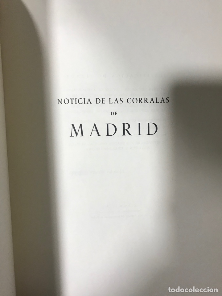 Libros antiguos: NOTICIA DE LAS CORRALAS DE MADRID. - Foto 4