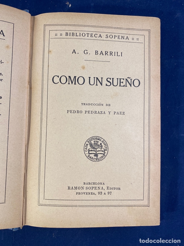 Libros antiguos: Como un sue&ntilde;o - Foto 1
