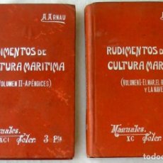 Libros antiguos: RUDIMENTOS DE CULTURA MARÍTIMA I Y II - MANUALES SOLER Nº 90/91 - ALFONSO ARNAU ARTIGAS - VER INDICE