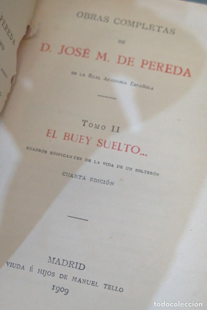 Libros antiguos: 1909.- EL BUEY SUELTO. PEREDA - Foto 2