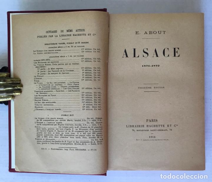 Libros antiguos: ALSACE. 1871-1872. - ABOUT, E. - Foto 3