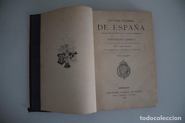 Libri antichi: HISTORIA GENERAL DE ESPA&Ntilde;A MODESTO LA FUENTE MONTANER Y SIM&Oacute;N 1891 TOMO TERCERO