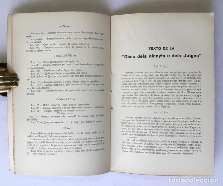 Libros antiguos: OBRA DELS ALCAYTS E DELS JUTGES. - JACOBO, Maestro. - Foto 3