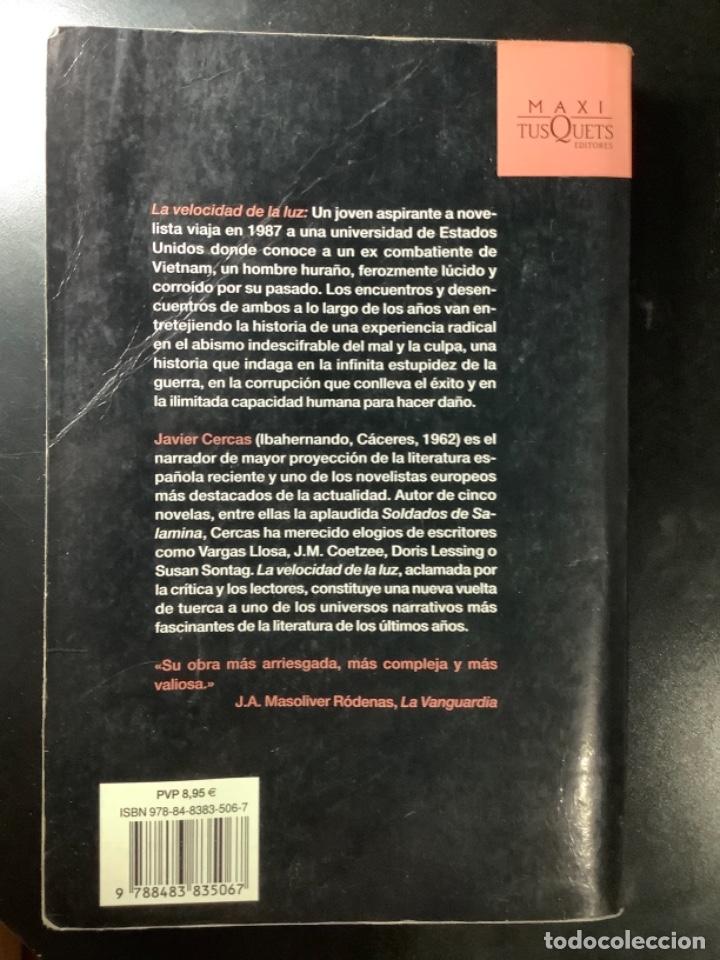 Libros antiguos: La velocidad de la luz. Javier Cercas. - Foto 3