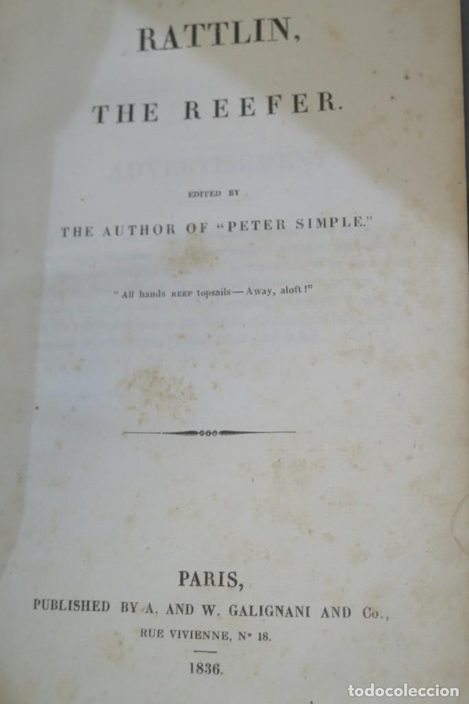 Libros antiguos: 1836.- RATTLIN THE REEFER. MARRYAT - Foto 2