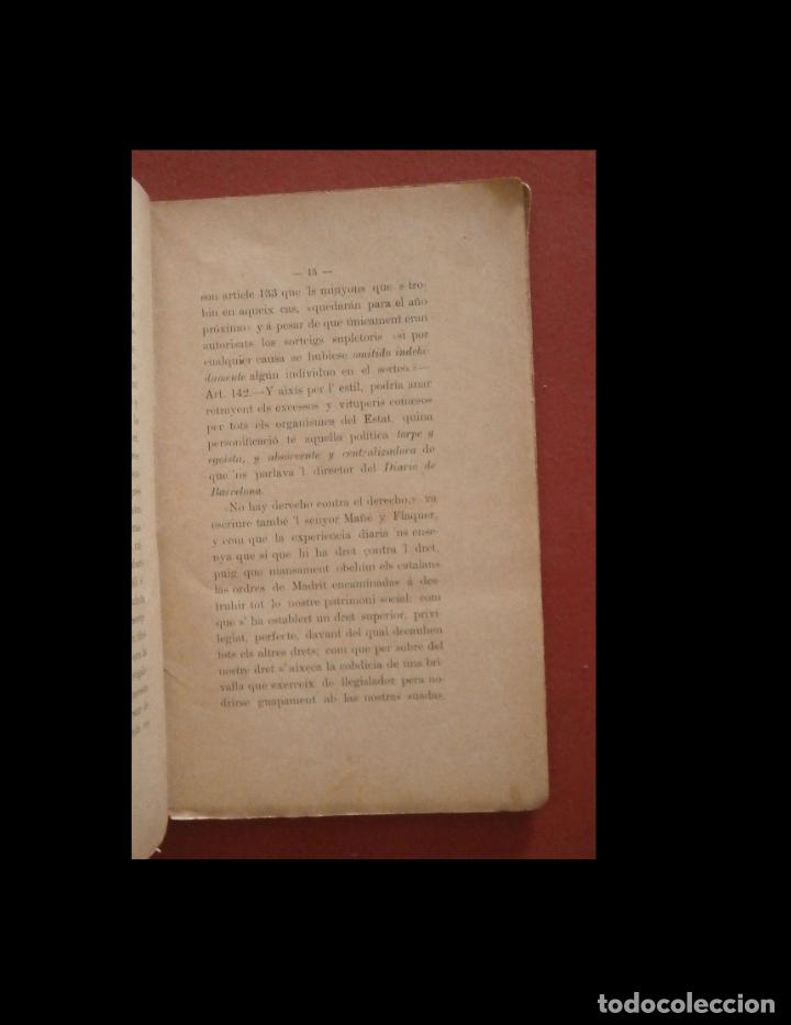 Libros antiguos: Justificaci&oacute; del Regionalisme. Claudi Omar y Barrera - Foto 3