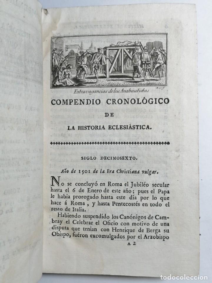 Libros antiguos: MACQUER - COMPENDIO CRONOL&Oacute;GICO DE LA HISTORIA ECLESI&Aacute;STICA - TOMO 4 - 1794 - MADRID - Foto 2