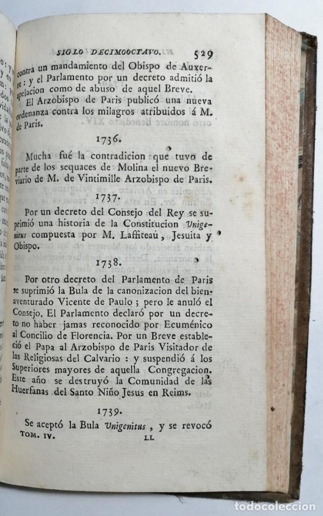 Libros antiguos: MACQUER - COMPENDIO CRONOL&Oacute;GICO DE LA HISTORIA ECLESI&Aacute;STICA - TOMO 4 - 1794 - MADRID - Foto 4