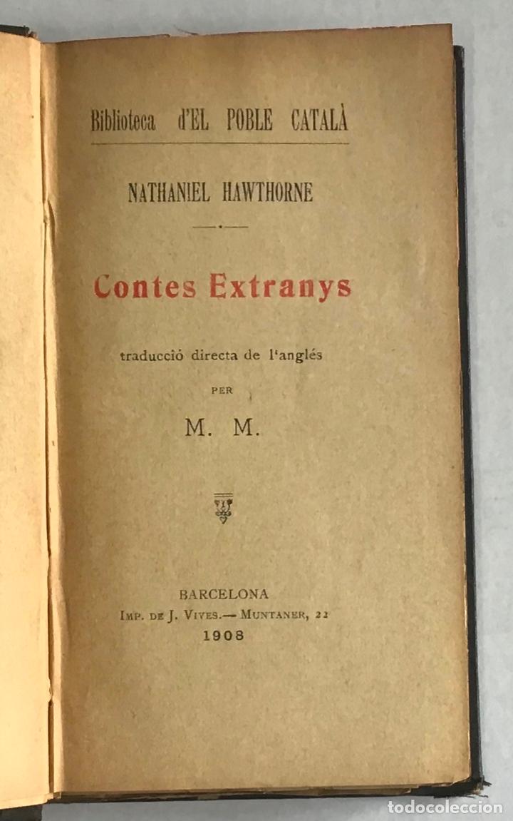 Libros antiguos: CONTES EXTRANYS. - HAWTHORNE, Nathaniel. - Foto 2