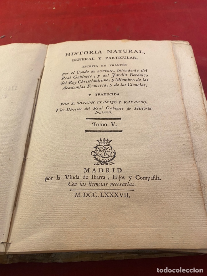 Libros antiguos: HISTORIA NATURAL GENERAL Y PARTICULAR 1787 - Foto 2
