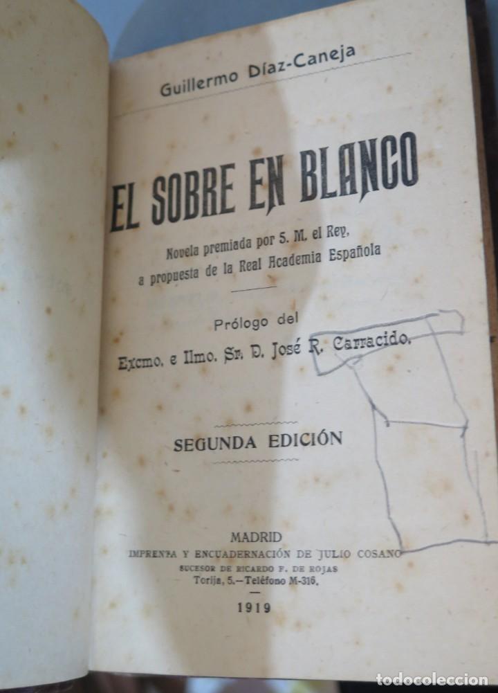 Libros antiguos: 1919.- EL SOBRE EN BLANCO. DIAZ-CANEJA - Foto 2