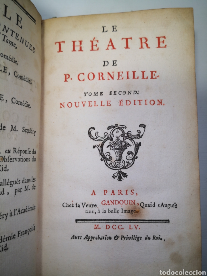 Libros antiguos: 1755 - El Teatro de P. Corneille - Foto 3