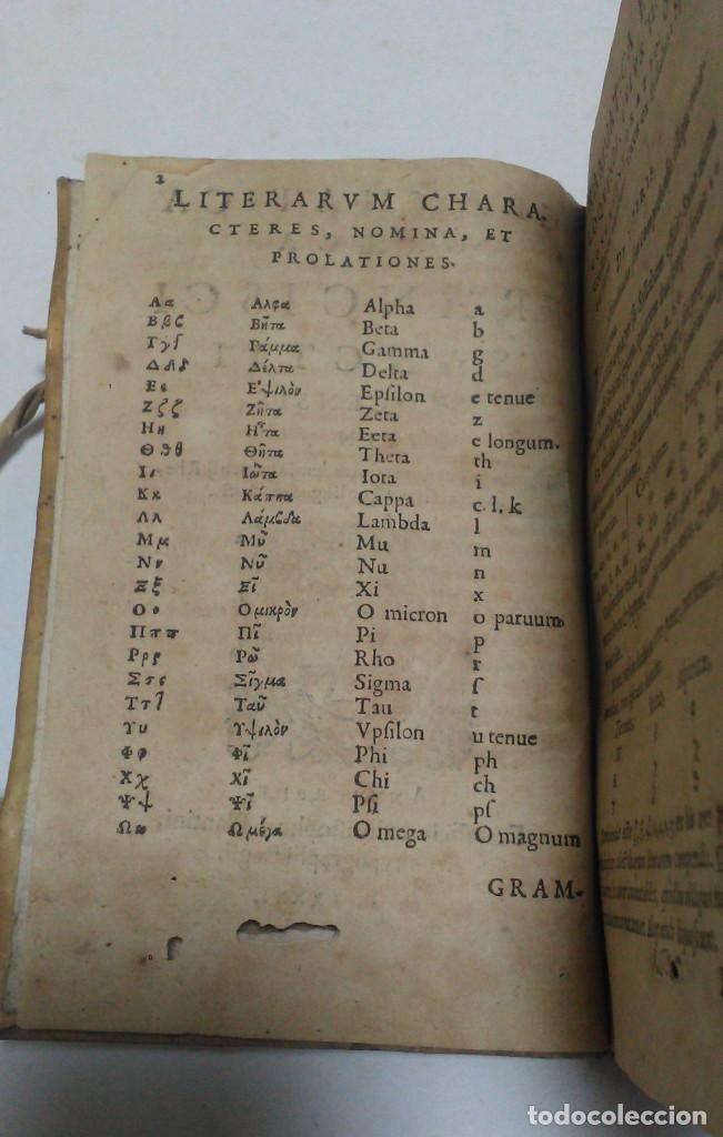 Libros antiguos: GRAMMATICA GRAECA. FRANCISCI SANCTII. 1581 - Foto 14