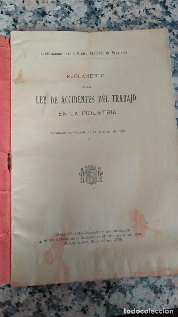 Libros antiguos: LIBRO LEY DE ACCIDENTES DE TRABAJO MADRID 1933 - Foto 3