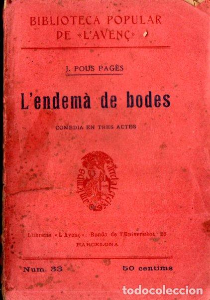 Libros antiguos: POUS PAG&Eacute;S : LENDEM&Agrave; DE BODES (LAVEN&Ccedil;, 1904) CATAL&Agrave; - Foto 1