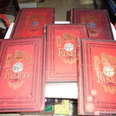 Libros antiguos: EL MUNDO FISICO 5 TOMOS.AMADEO GUILLEMIN.MONTANER Y SIMON EDITORES 1882.LEER Y VER FOTOS
