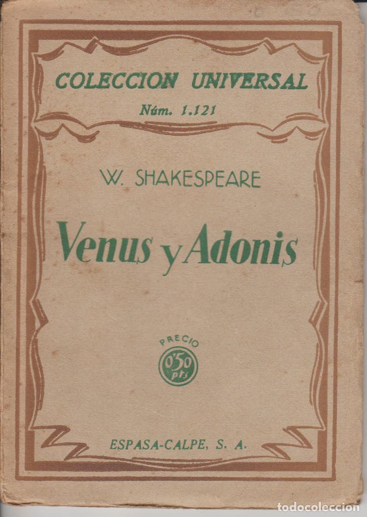 Libros antiguos: LIBRO - VENUS Y ADONIS - SHAKESPEARE - ED. ESPA CALPE 1929 - Foto 1
