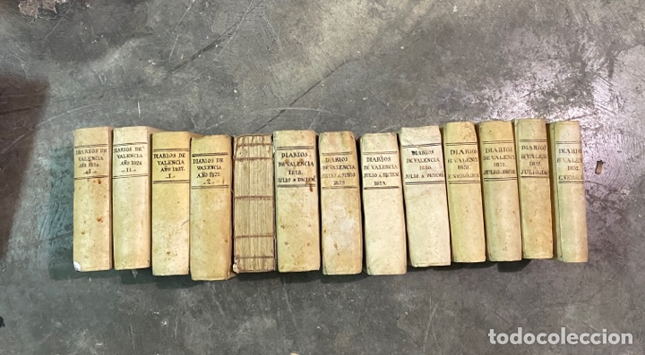 Old books: ESPECTACULAR LOTE DE 13 TOMOS DIARIOS DE VALENCIA. 1826, 1827,1828,1829,1830,1831y1832
