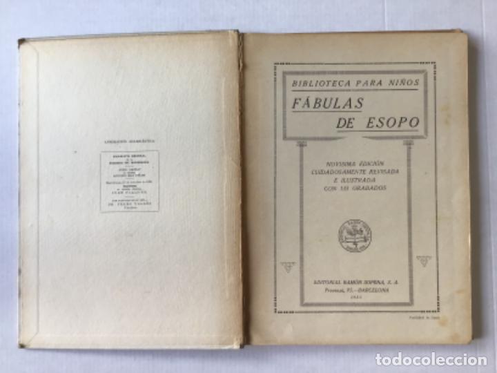 Libros antiguos: FABULAS DE ESOPO. - ESOPO. - Foto 2