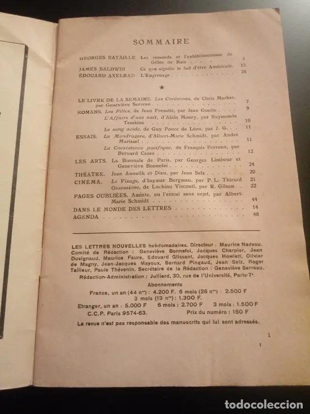 Libros antiguos: Les lettres nouvelles - Foto 3
