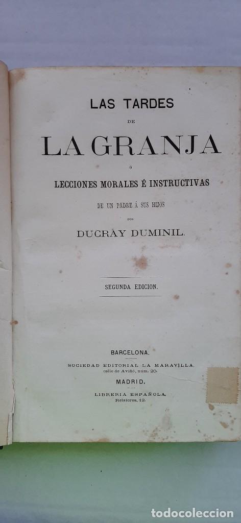 Libros antiguos: Las tardes de la granja, Ducray Dumesnil - Foto 2