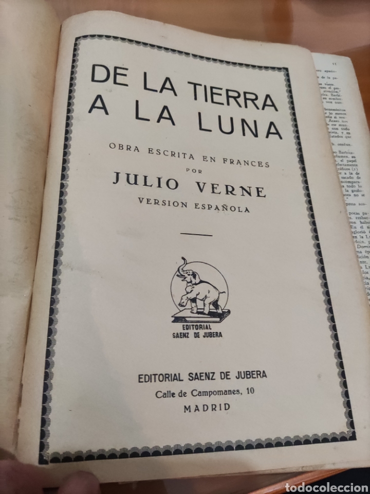 Libros antiguos: De la Tierra a la Luna. - Foto 2