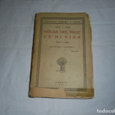 Libros antiguos: 1850 A 1920 NOTAS DEL VIAJE DE MI VIDA 1850 A 1860 ANTE MIS LIBROS Y MIS RECUERDOS ANTONIO ESPINA 1