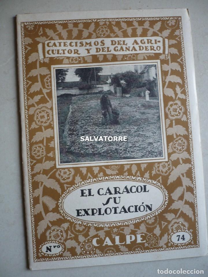 Livres anciens: EL CARACOL Y SU EXPLOTACION.CATECISMO DEL AGRICULTOR Y GANADERO.ESPASA CALPE.1922.