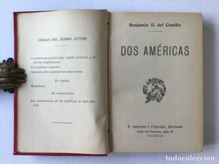 Libros antiguos: DOS AM&Eacute;RICAS. - CASTILLO, Benjam&iacute;n E. del. - Foto 3
