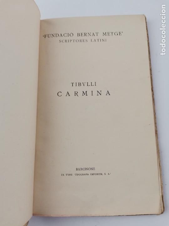 Libros antiguos: L-2870. CARMINA, TIBVLLI. SCRIPTORES LATINI. 1925. - Foto 3