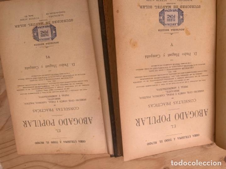 Libros antiguos: El abogado popular 6 tomos - Foto 2 - 275266513
