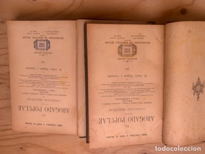 Libros antiguos: El abogado popular 6 tomos - Foto 3 - 275266513
