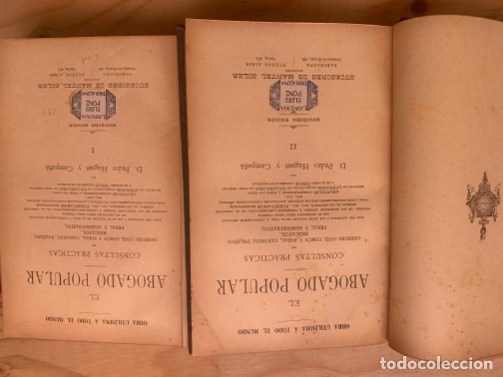 Libros antiguos: El abogado popular 6 tomos - Foto 4 - 275266513