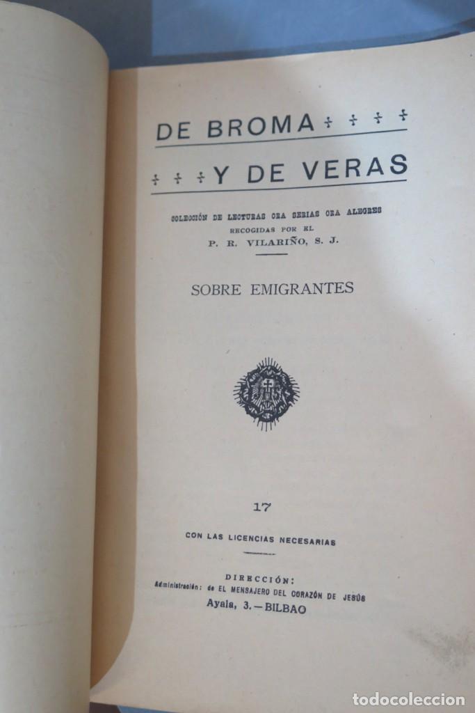 Libros antiguos: DE BROMA Y DE VERAS. VILARI&Ntilde;O - Foto 2