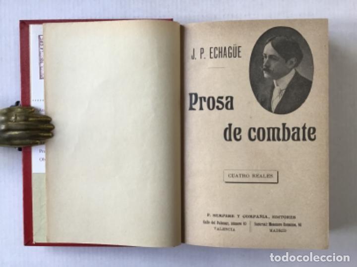 Libros antiguos: PROSA DE COMBATE. - ECHAG&Uuml;E, Juan Pablo. - Foto 2