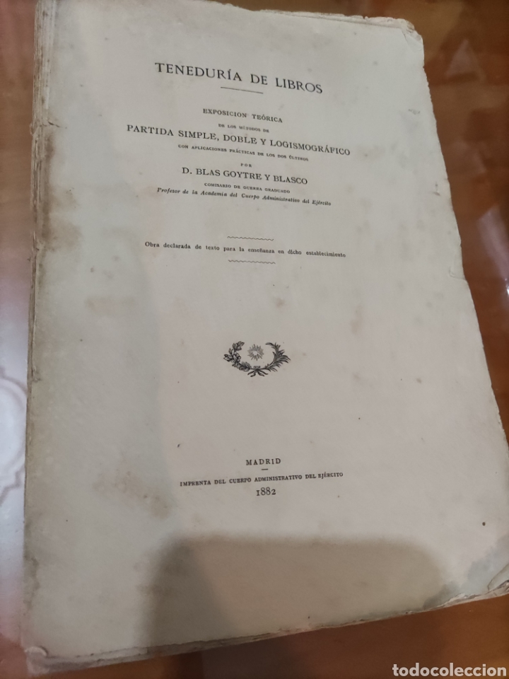 Libros antiguos: Tenedur&iacute;a de Libros.... Para cuerpos del Ejercito. - Foto 2
