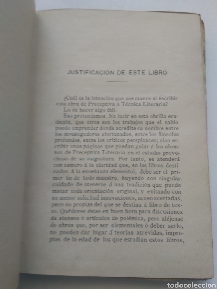 Libros antiguos: PRECEPTIVA LITERARIA Y COMPOSICI&Oacute;N - Foto 6