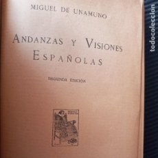 Libros antiguos: UNAMUNO. ANDANZAS Y VISIONES ESPAÑOLAS. RENACIMIENTO 1929.. Lote 276224233