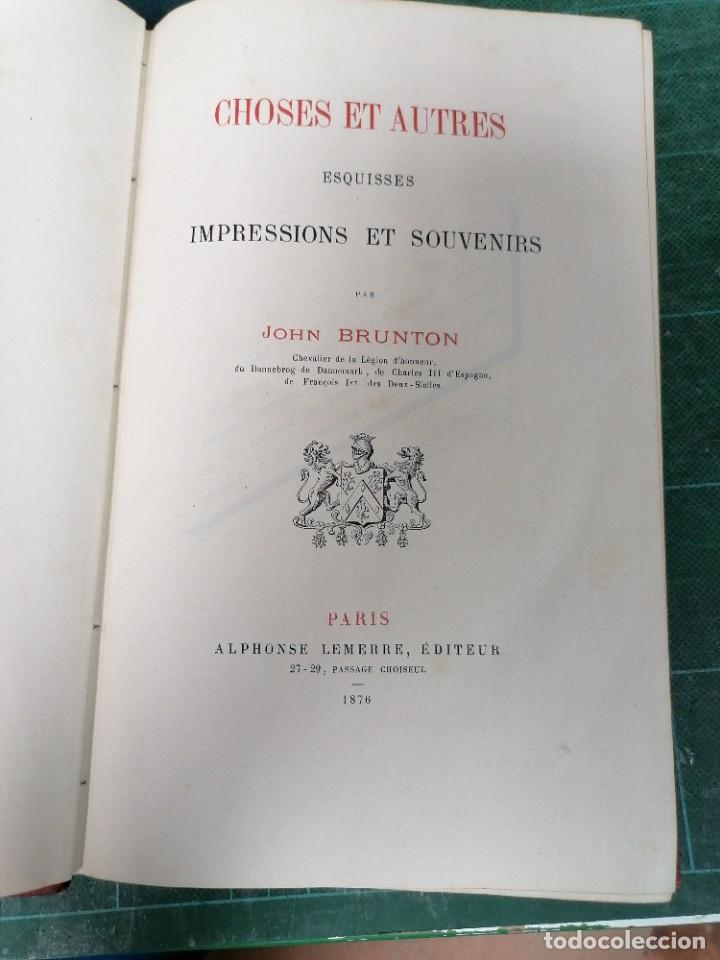 Libros antiguos: Brunton, Choses & autres - Foto 1