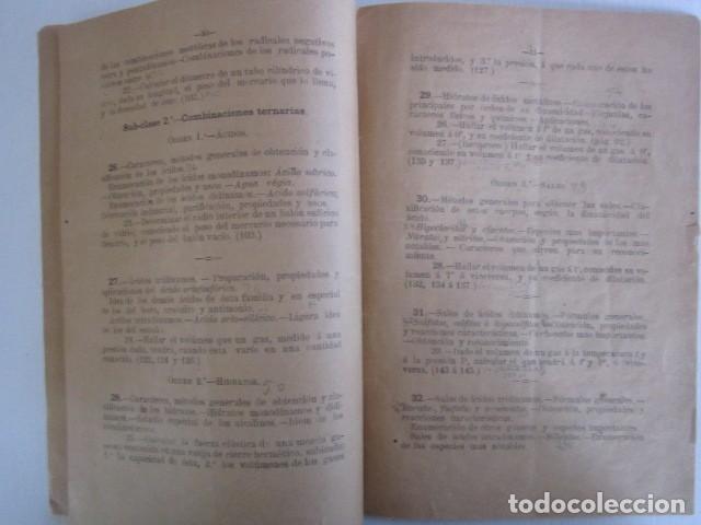 Libros antiguos: LIBRITO DE ELEMENTOS DE QUIMICA DR. PEDRO MARCOLAIN 1895 - Foto 3