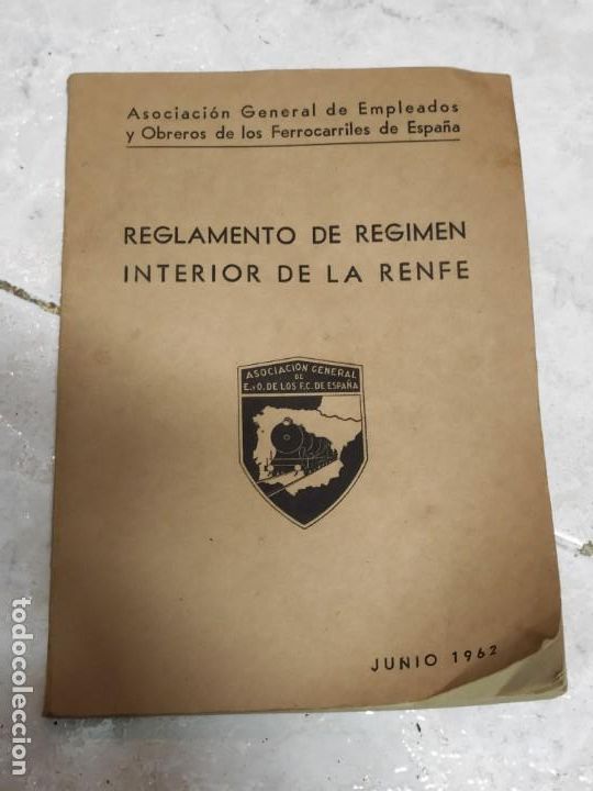 Libros antiguos: LIBRO REGLAMENTO DE REGIMEN INTERIOR DE RENFE 1962 - Foto 1