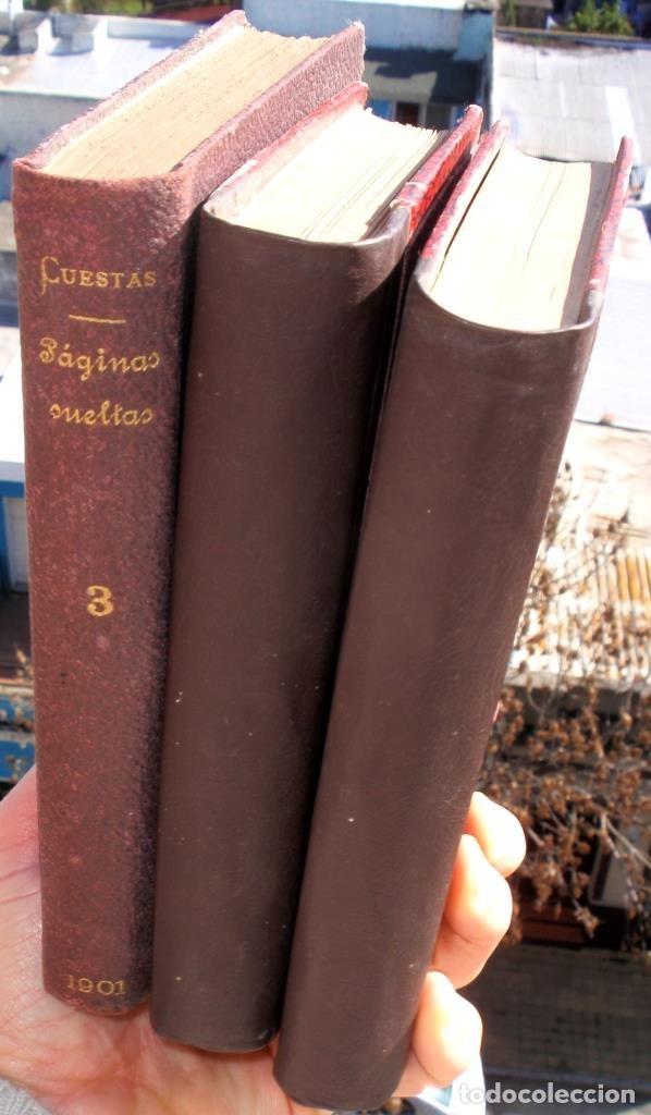 Livros antigos: Paginas Sueltas Lindolfo Cuestas Obra Completa 3 Tomos 1897 1901