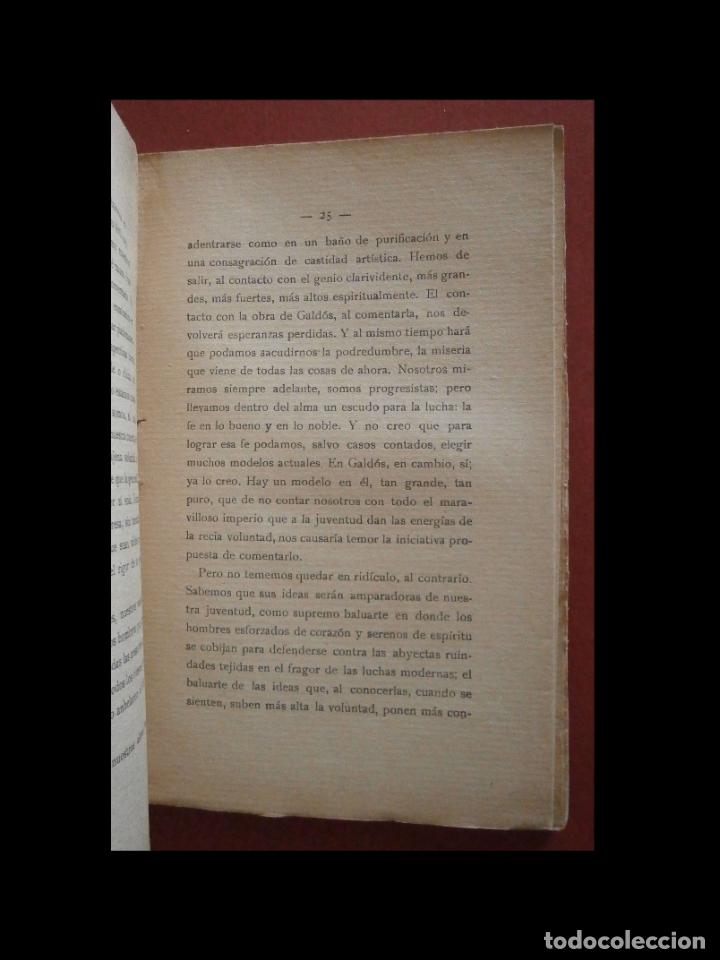 Libros antiguos: Gald&oacute;s y su obra. Antonio Alarc&oacute;n Capilla - Foto 2