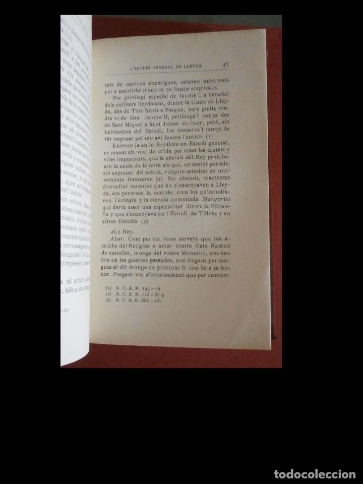 Libros antiguos: LEstudi General de Lleyda. Joseph M. Roca - Foto 3