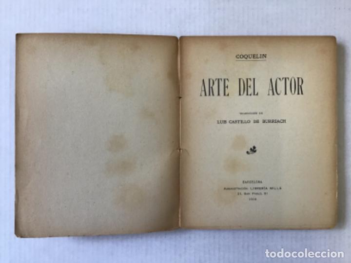 Libros antiguos: ARTE DEL ACTOR. - COQUELIN. - Foto 2