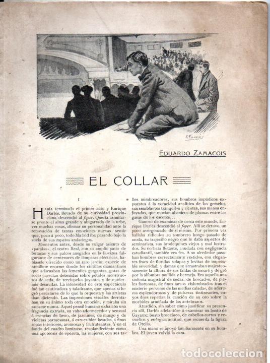 Libros antiguos: EDUARDO ZAMACOIS : EL COLLAR (EL CUENTO SEMANAL, 1908) - Foto 1