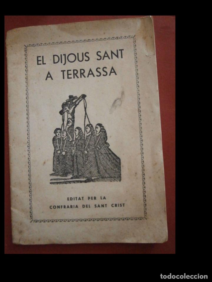 Livros antigos: El dijous sant a Terrassa. Recull de dades retrospectives