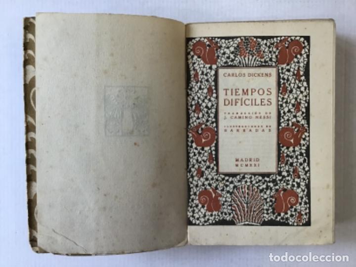Libros antiguos: TIEMPOS DIF&Iacute;CILES. - DICKENS, Carlos. - Foto 2