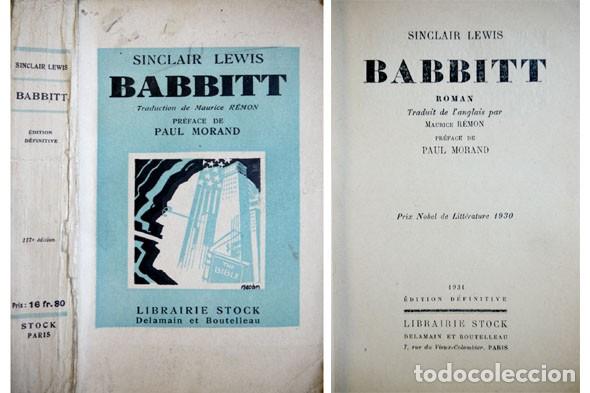 Libros antiguos: LEWIS, Sinclair. Babbitt. Roman. 1931. - Foto 1