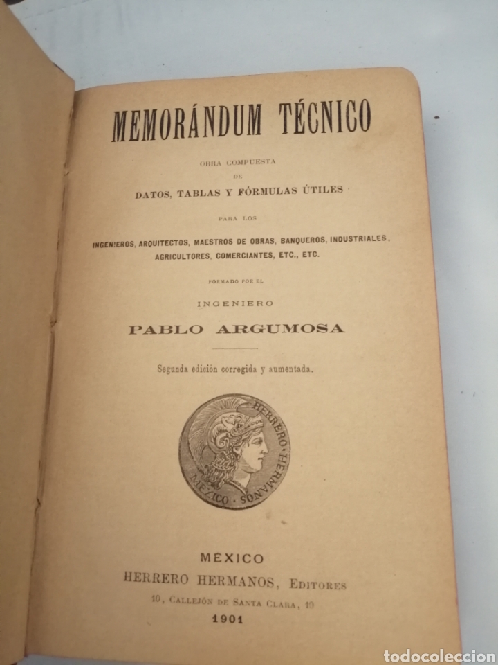 Libros antiguos: MEMOR&Aacute;NDUM T&Eacute;CNICO DE INGENIEROS (EDICI&Oacute;N 1901) - Foto 3